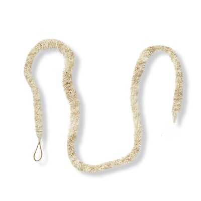Ivory Fringe Paper Garland - Decorative Wall Banner for Holiday Decor, Christmas, 3" H x 97" L x 3" W