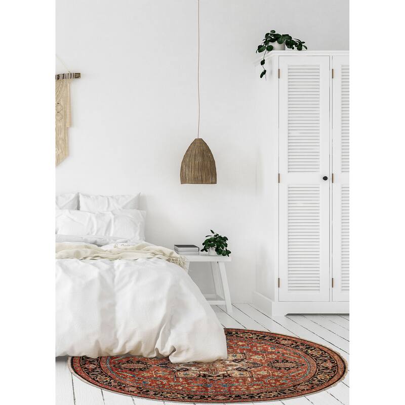 ECARPETGALLERY Hand-knotted Jules Sultane Red Wool Rug - 10'0 x 10'0