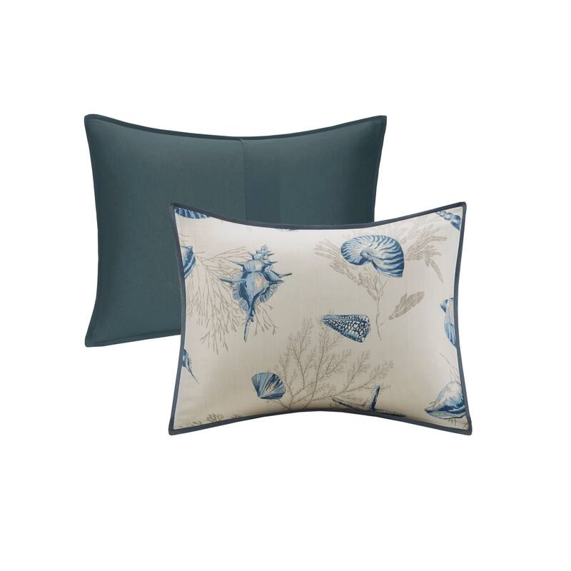GDF Studio - Bayside 7-Piece Cotton Sateen Comforter Set with Decorative Pillows