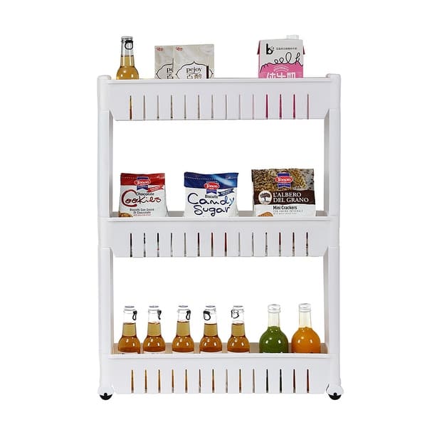 Shop 3 Layer Organizer Cabinet Plastic Storage Rack White 7 9 X 9 9 Overstock 31762572