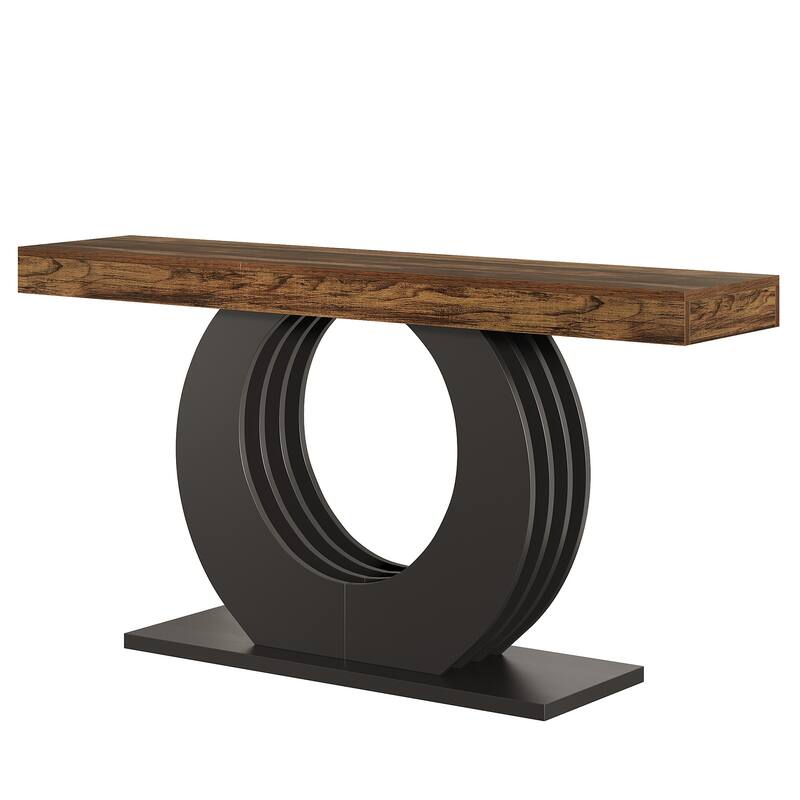 63" Console Table, Long Sofa Entryway Accent Table, Living Room Hallway Behind Sofa Table