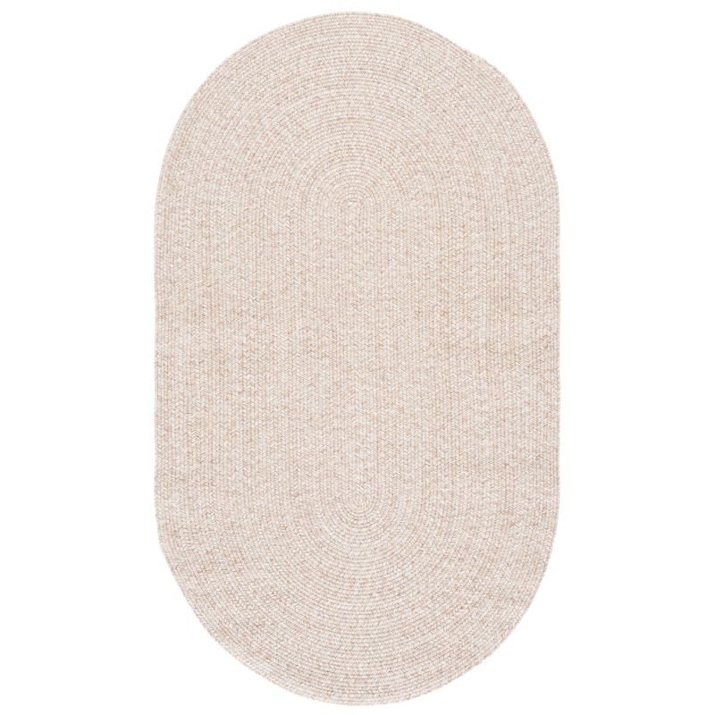 SAFAVIEH Handmade Braided Bozana Wool Rug - Beige - 5' x 8' Oval