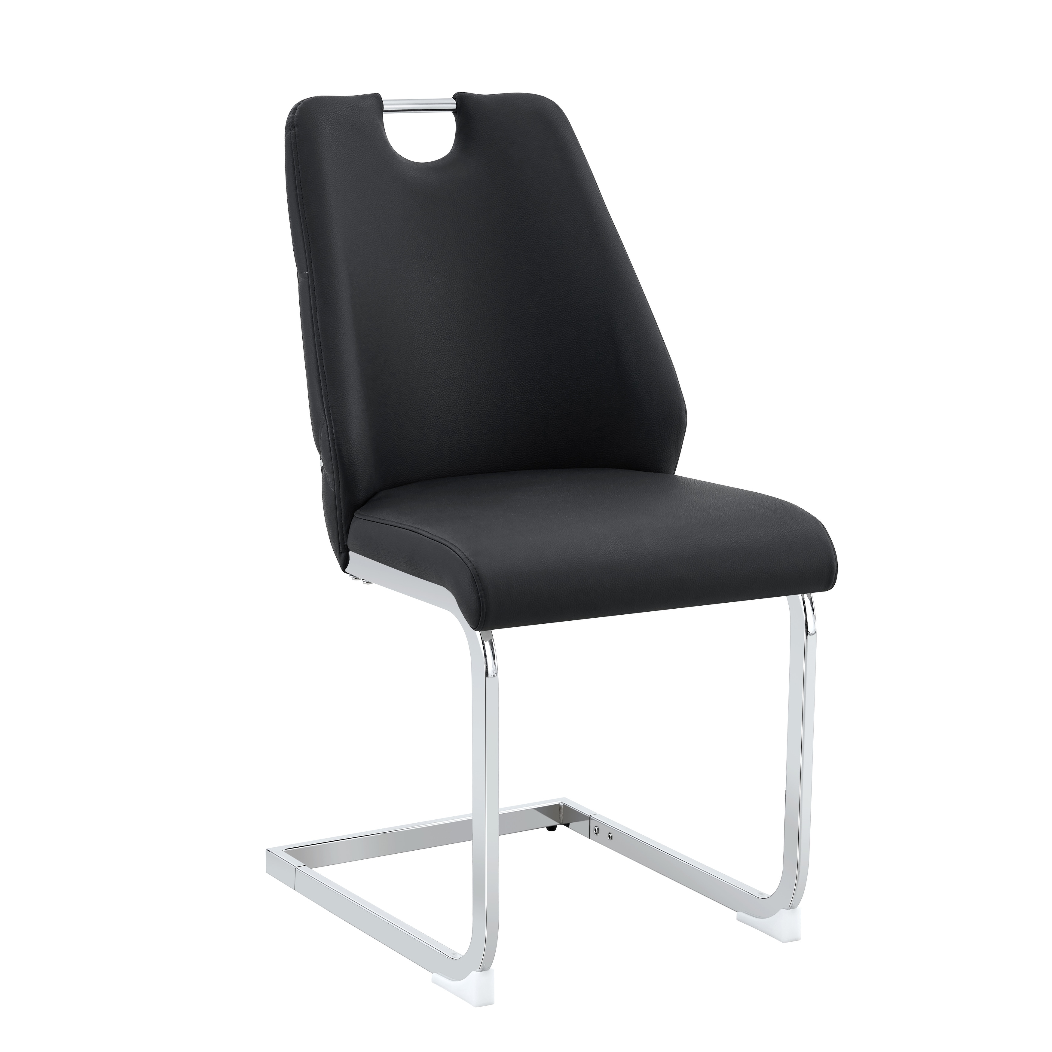 Dining Chairs Set of 4, Kitchen Chairs with Gold Mesh Texture, Silver Back Ring and Chrome Pull Handle, High Back Chair