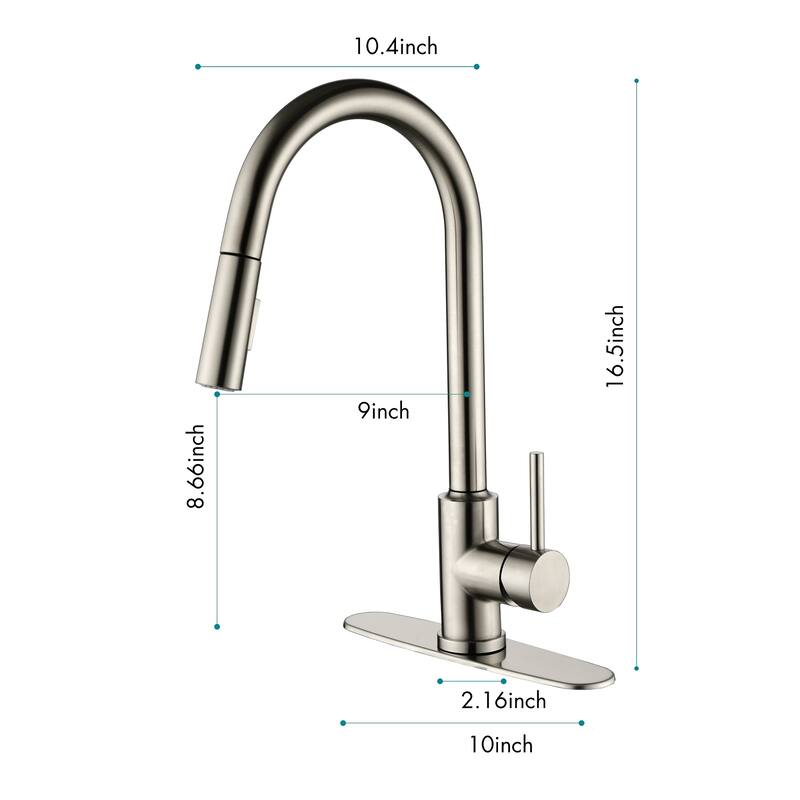 2-Function 1-Handle Pulldown Kitchen Faucet