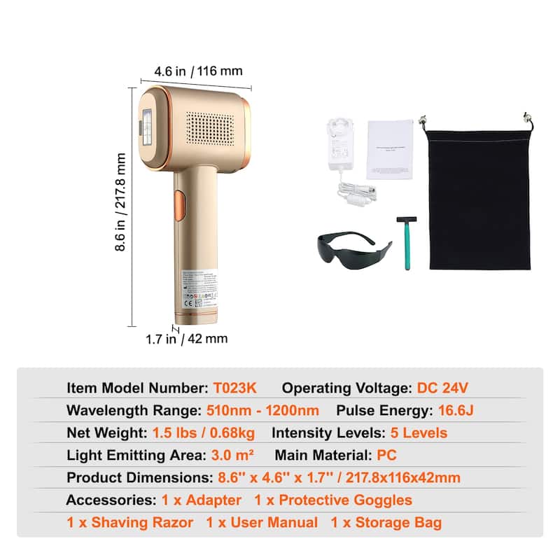 IPL Hair Removal for Legs, Armpits, Bikini Line, Whole Body
