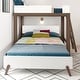 preview thumbnail 5 of 36, Max and Lily L-Shaped Twin over Queen Bunk Bed with Ladder on End