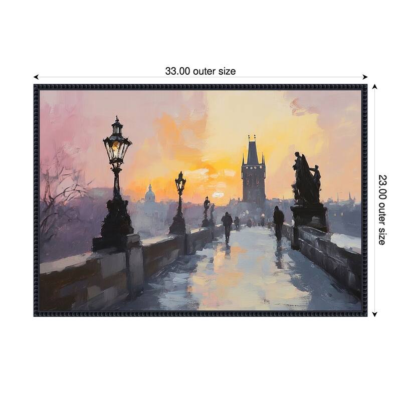 The Bridge by Tradelink inhouse artist Framed Canvas Wall Art Print - 33 x 23 in