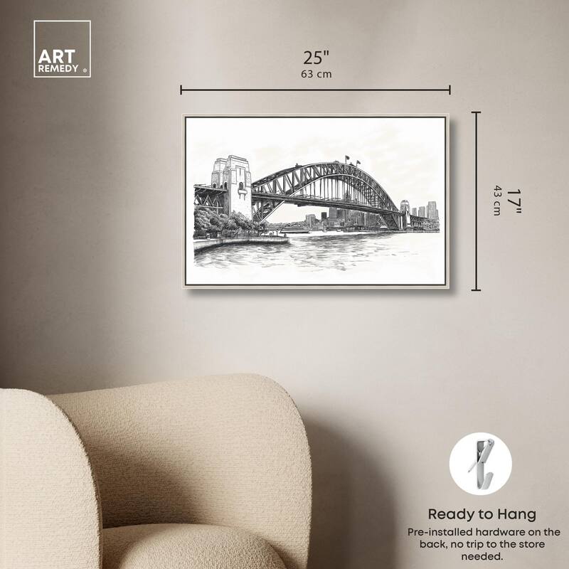 Lines of the Bridge Canvas by Art Remedy