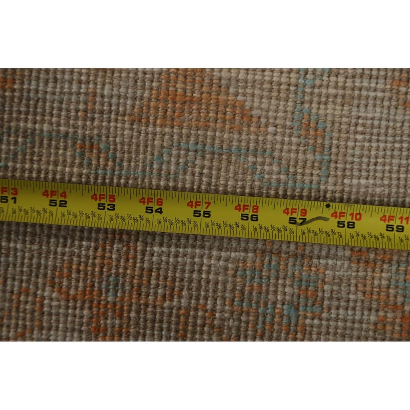 Muted Traditional Oushak Turkish Oriental Rug Hand-knotted Wool Carpet - 2'0" x 3'11"