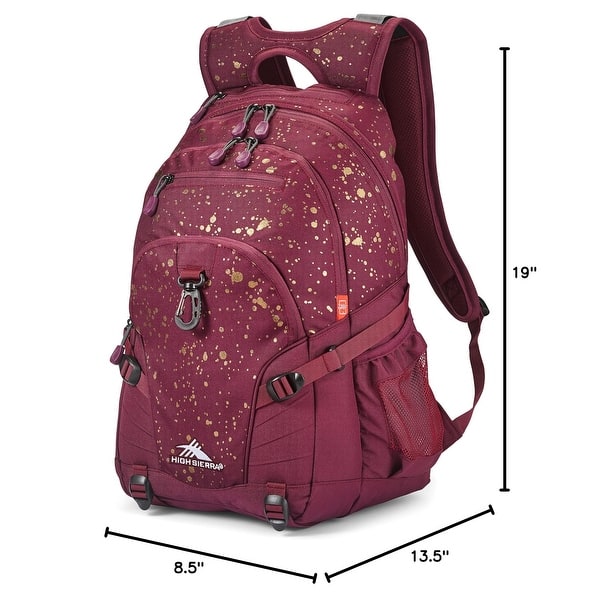 dimension image slide 1 of 2, Backpack, Travel, or Work Bookbag with tablet sleeve, One Size, Pink Marble - Bubblegum Pink