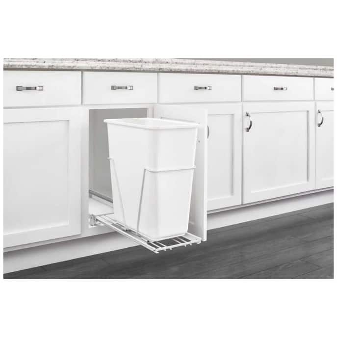 Rev-A-Shelf RV Series Bottom Mount Single Bin Trash Can with 3/4