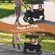 preview thumbnail 3 of 18, Costway Foldable Wagon Stroller for 2 Kids, Double Seater Toddler - See Details