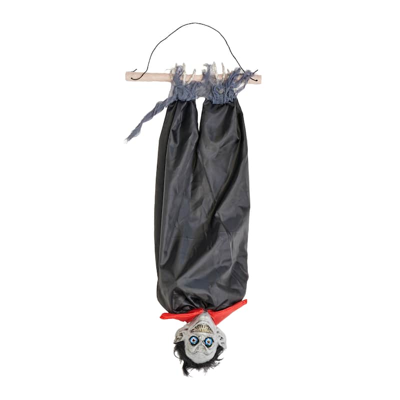 42" Hanging Upside Down Animated Halloween Vampire