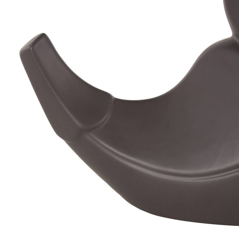 Black or White Ceramic Slanted Leaf Decorative Vase