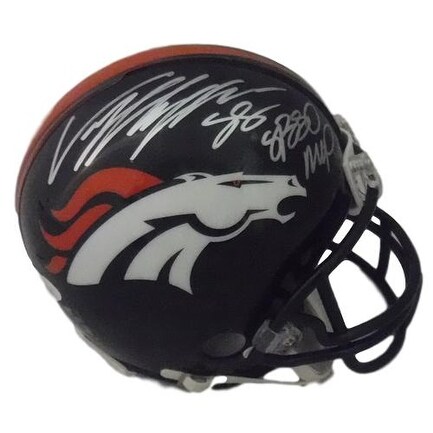Von Miller Autographed Denver Broncos Riddell Mini Helmet SB MVP JSA