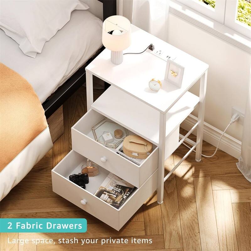 Night Stand with Charging Station