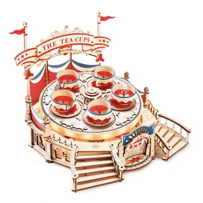 DIY 3D Electro Mechanical Puzzle - Tilt-A-Whirl Tea Cups 280 Pcs
