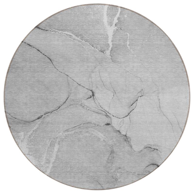 Machine Washable Indoor/ Outdoor Abstract Chantille Rug