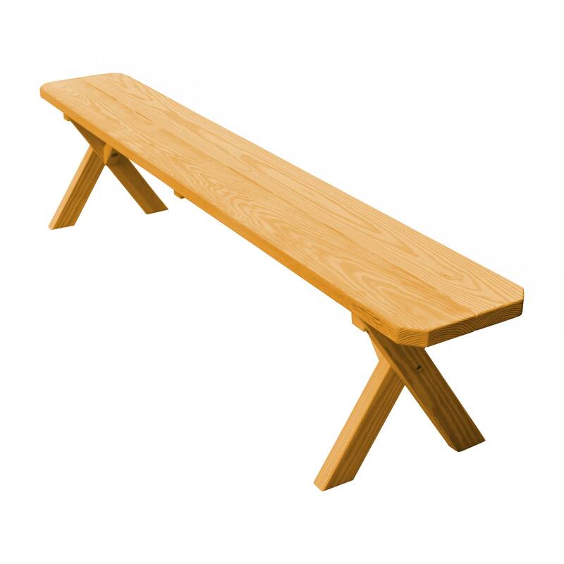 Pine 6' Crossleg Bench