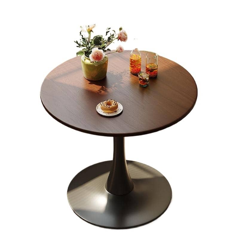 24 Inch Modern Round Dining Table, MDF Top and Steel Base Tulip Round Kitchen Table, Coffee Table, Oval Dining Table
