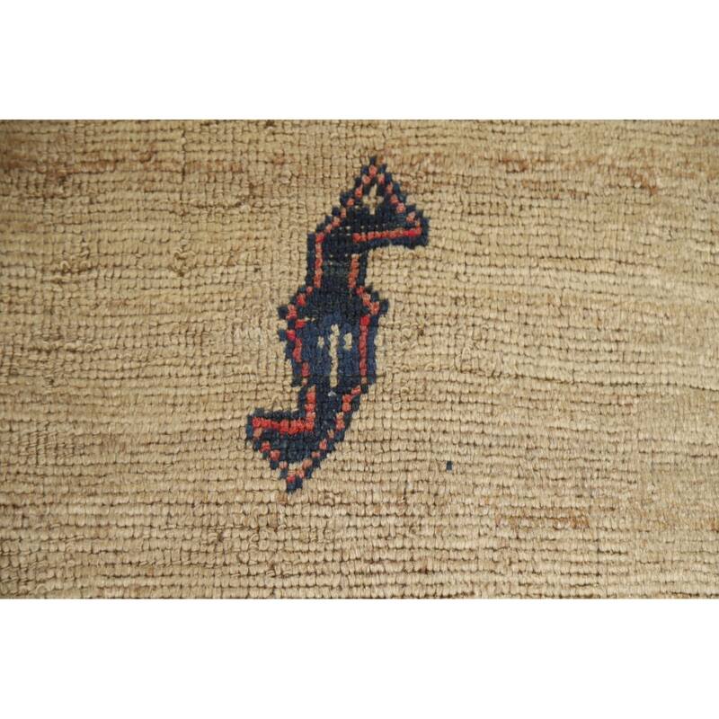 Natural Dye Gabbeh Persian Vintage Area Rug Handmade Wool Carpet - 3'3"x 5'5"