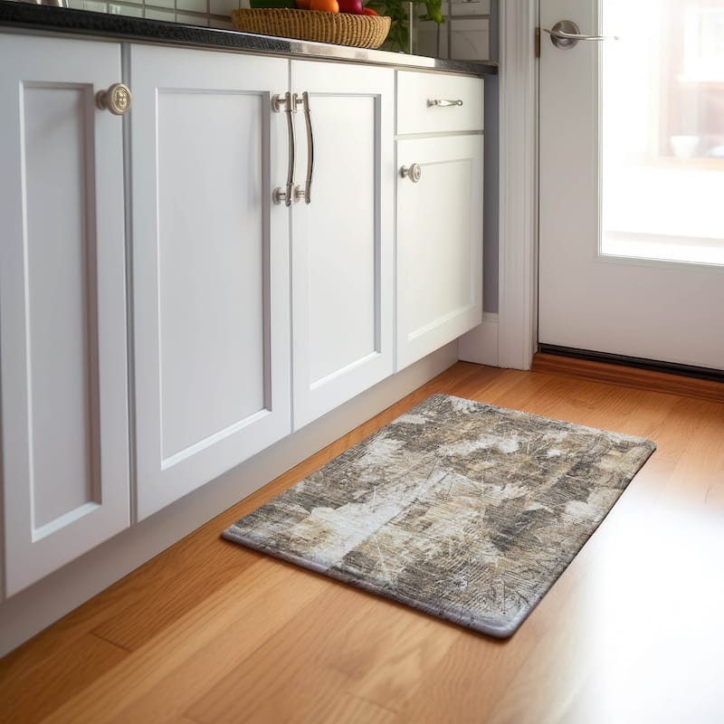 Premium Washable Super Soft Abstract Nature Mayfield Rug - Beige - 1' 8" x 2' 6" - Rectangle