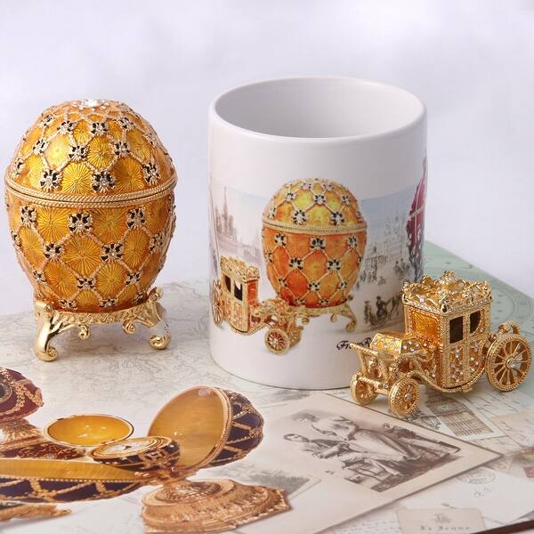 Imperial Coronation Faberge Egg Jewelry Box W Carriage In Medium Overstock 32250615