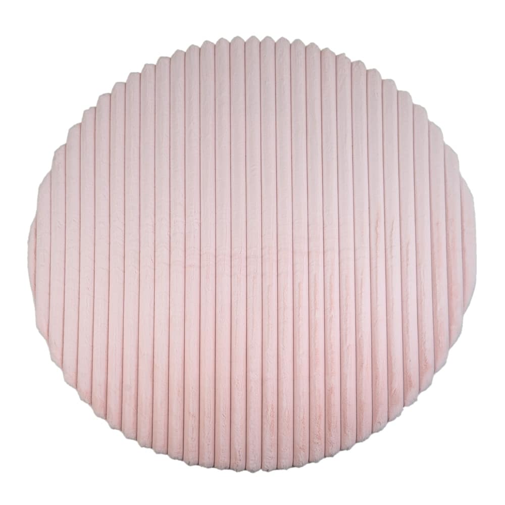 Madrid Collection Ultra Soft Ribbed Faux Fur Area Rug