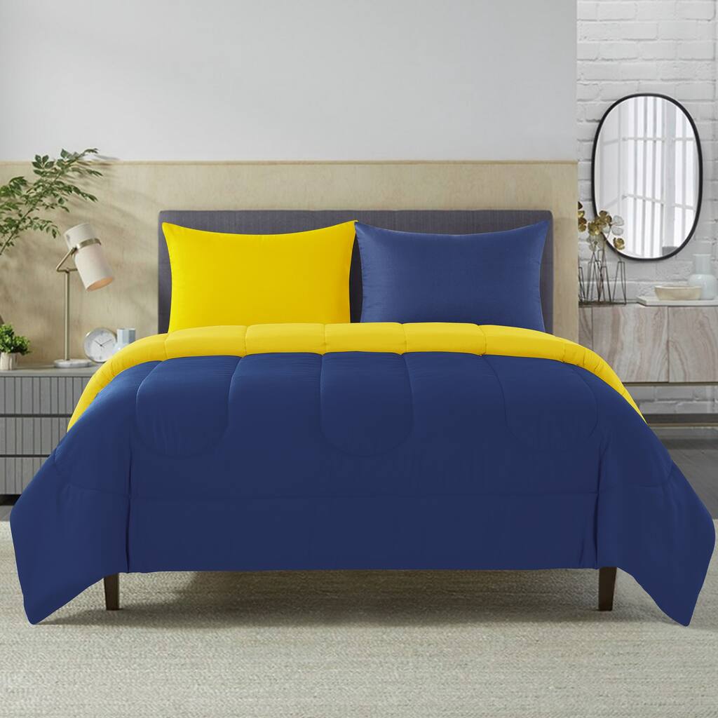 Solid Reversible Comforter Set