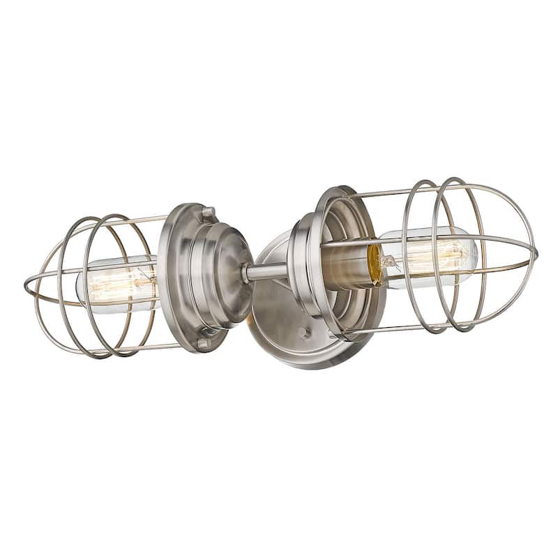 Golden Lighting Seaport 2 Light 17" Tall Bathroom Sconce