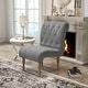 preview thumbnail 7 of 19, Upholstered Accent Lounge Chair for Bedroom Living Room Armless Slipper Chair with Wood Legs