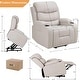 preview thumbnail 43 of 53, Oversized Power Lift Recliner Chair with Massage & Heat, PU Leather, USB Port, Cup Holders & Pockets