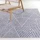 preview thumbnail 6 of 24, Darcy Modern Stripe Indoor/Outdoor Area Rug 5'3" x 7' - Blue