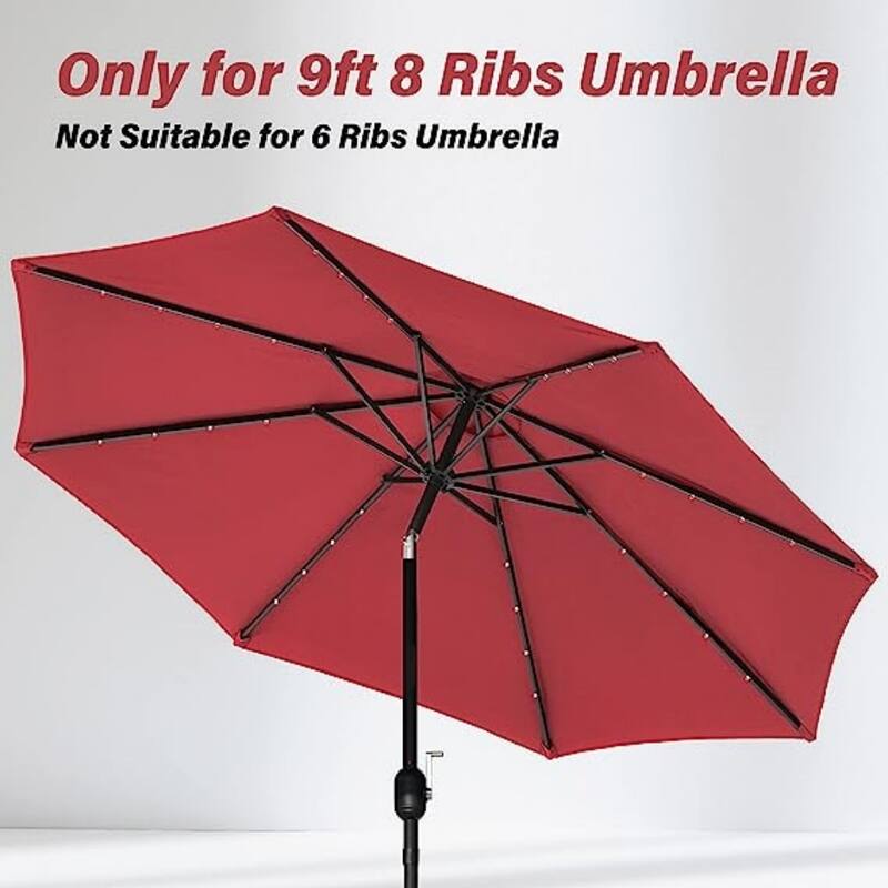 9ft.Patio Umbrella Replacement Canopy, Outdoor Table & Market & Yard Umbrella Replacement Top Cover (No stand and base)