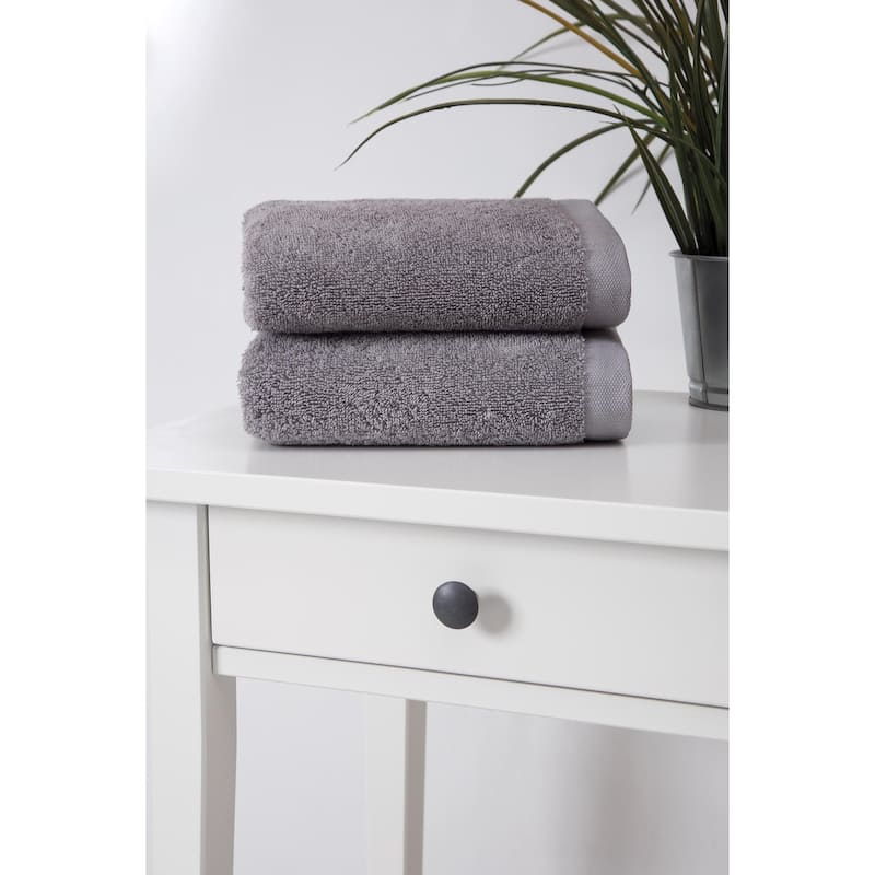 Ozan Premium Home 100% Genuine Turkish Cotton Horizon Hand Towel(Set of 2)