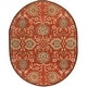 preview thumbnail 79 of 122, Patchway Handmade Classic Floral Wool Area Rug 6' x 9' Oval - Rust - Runner