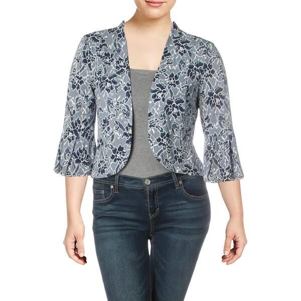 Shop For Jessica Howard Womens Petites Jacket Knit Embroidered Navy White Get Free Delivery On Everything At Overstock Your Online Women S Clothing Destination Get 5 In Rewards With Club O 31478994