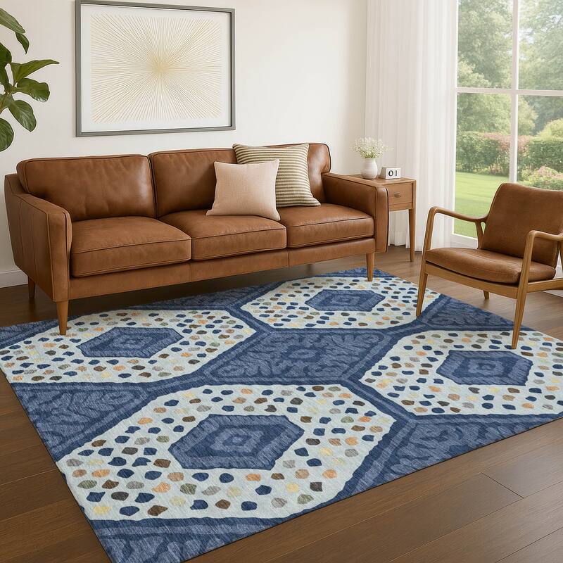 Machine Washable Indoor/ Outdoor Global Nipsey Chantille Rug