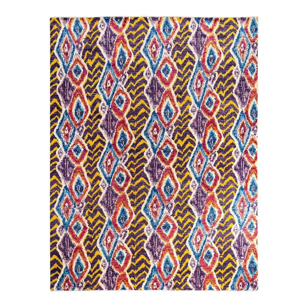Contemporary Overdyed Wool Hand Knotted Area Rug - 7' 10" x 10' 4"