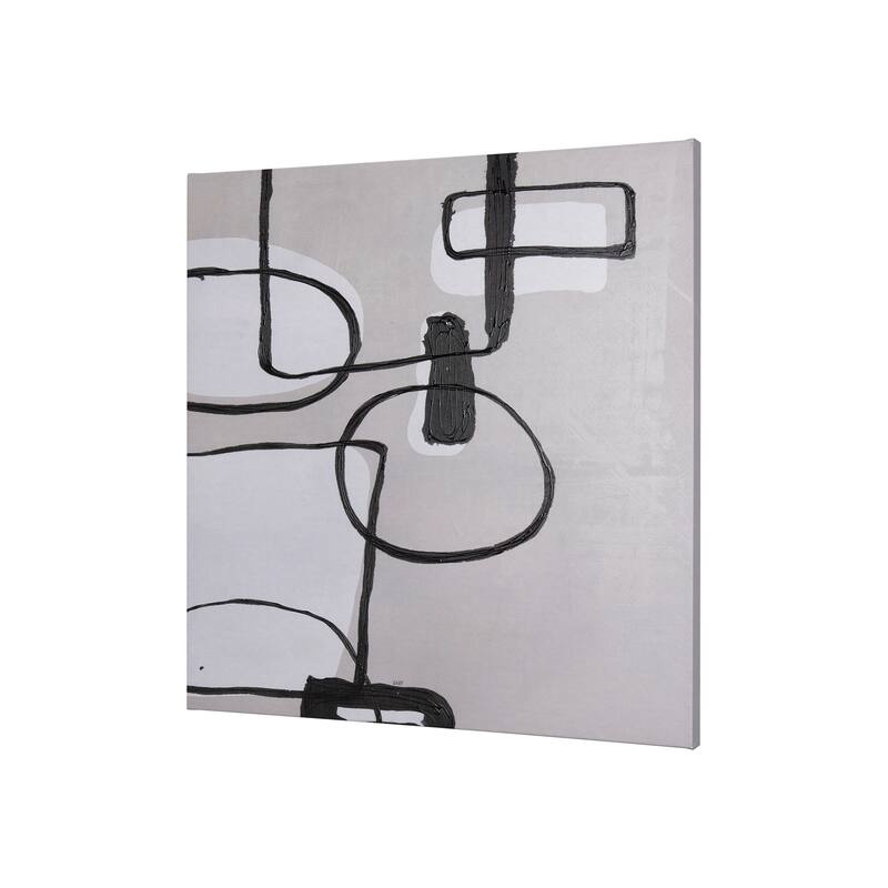 Neutral Shapes II (30 x 30) Canvas Art Print