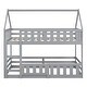 preview thumbnail 23 of 34, Twin over Twin House Bunk Bed with Safety Rails, Ladder, Fence & Door