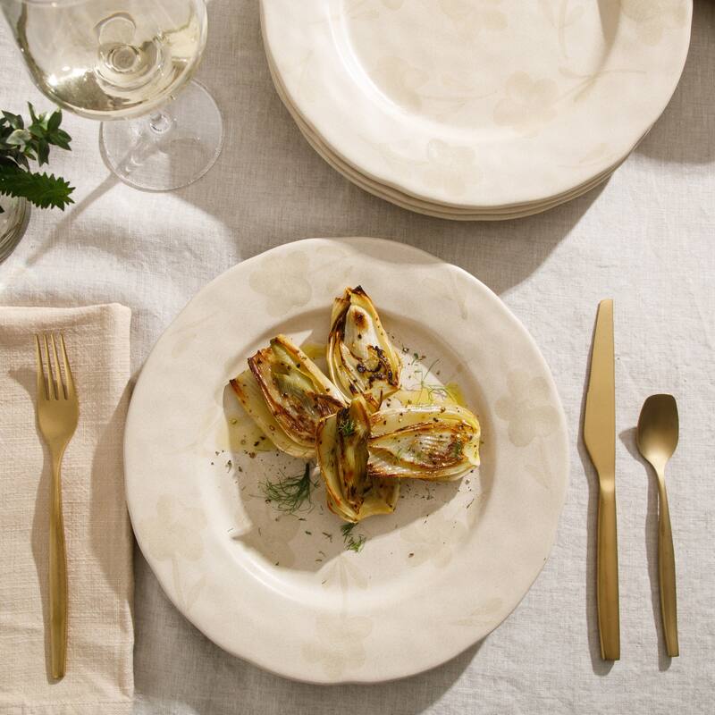 Bloomhouse - 2 Time Oprah's Favorite Things Made in Portugal Porto Petals Floral Hand Painted 10.8 Inch Dinner Plates Set