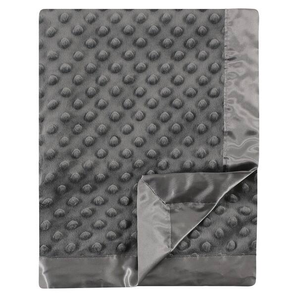 slide 1 of 1, Hudson Baby Unisex Baby Plush Mink Blanket, Charcoal, One Size - Charcoal - One Size One Size - Charcoal