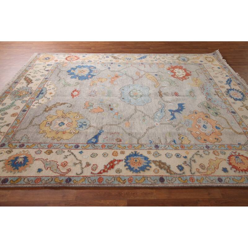 Oushak Oriental Area Rug Handmade Wool Carpet - 8'2" x 9'7"