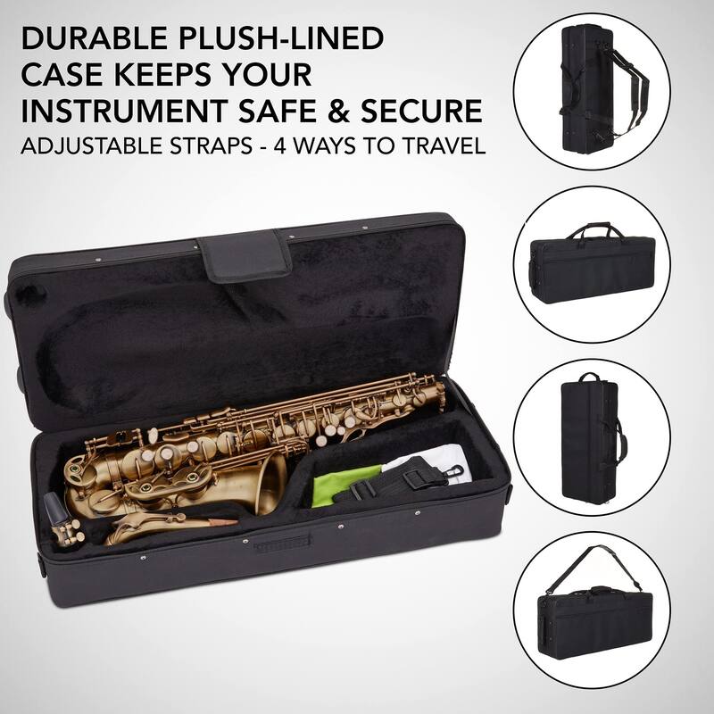 LyxJam Alto Saxophone, E Flat Brass Saxophone for Beginners with