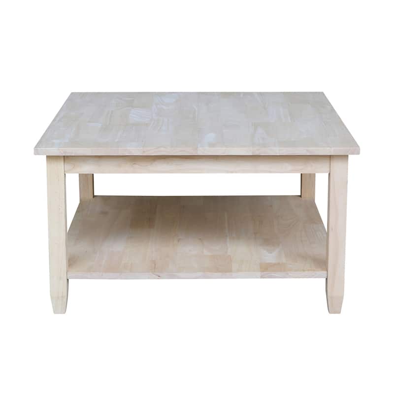 Copper Grove Chrysotome Square Unfinished Solid Parawood Coffee Table