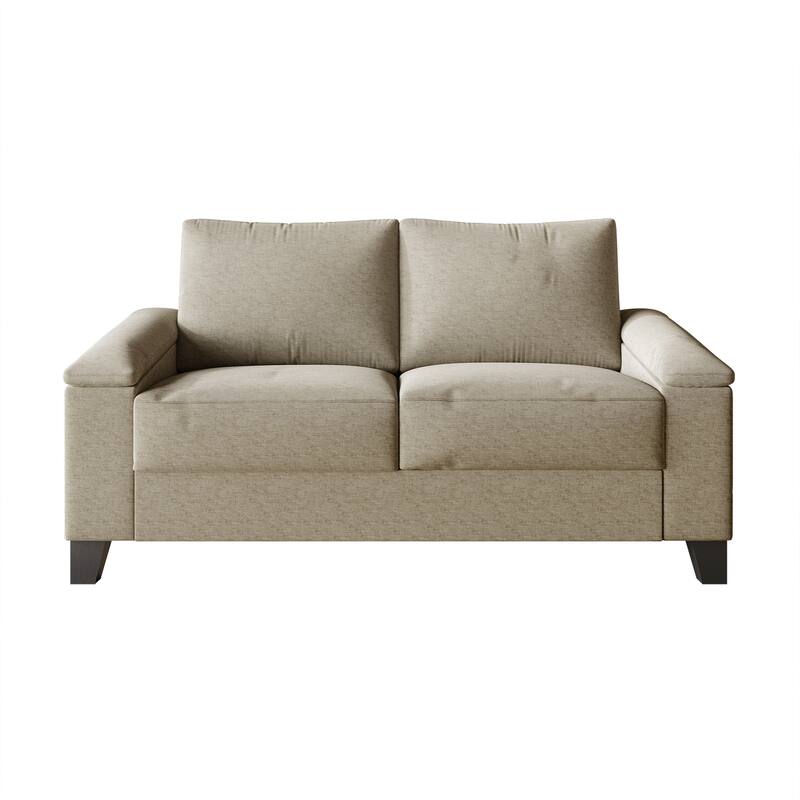 CraftPorch Simple Linen Upholstered 2-Piece Living Room Set