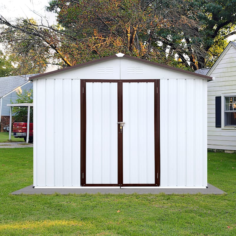GDFStudio - Olivia Hayes Spacious and Durable Metal Garden Shed for Secure Outdoor Storage
