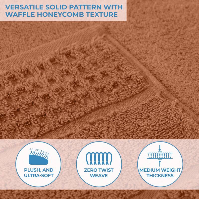 Superior Napa Zero Twist Cotton Waffle 9 Piece Bathroom Towel Set