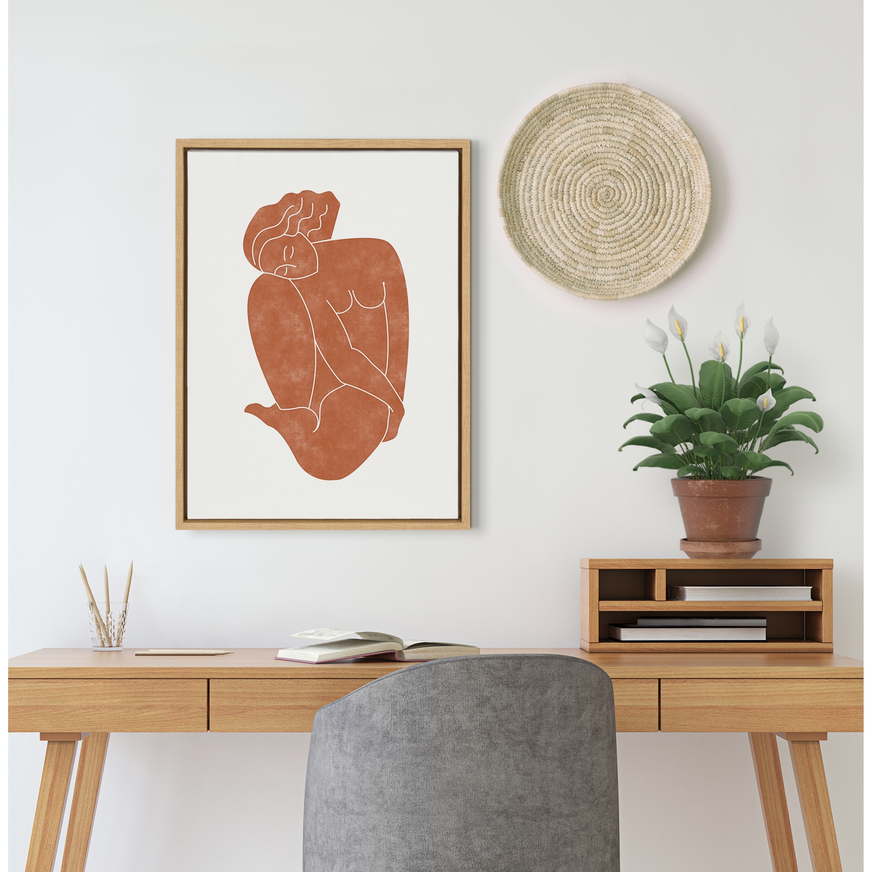 Kate and Laurel Sylvie Figurine Framed Canvas by Alexander Ginzburg